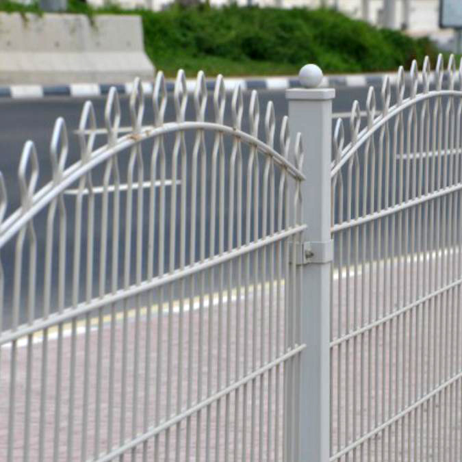 White Color Double Wire Fence Fence 60X200mm，5/6mm，Powder Coated，2X1.4m